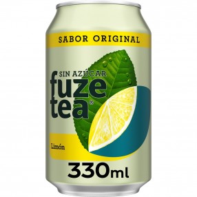 FUZE TEA al limon sin azucares lata 33 cl